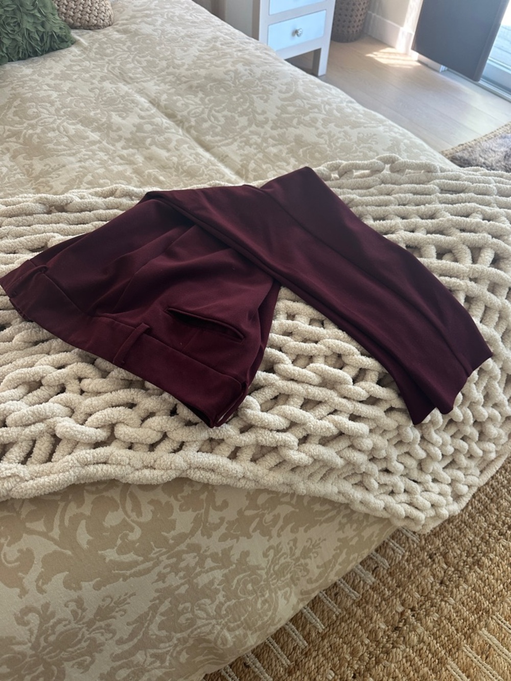 Ann Taylor Burgundy Dress Pants